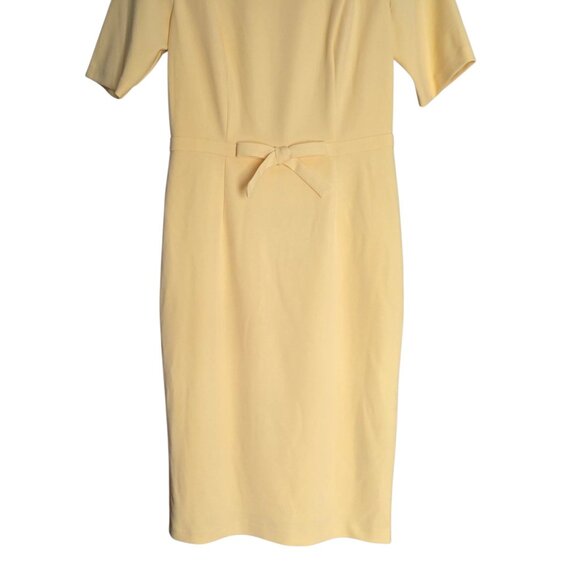 Women's - Adrianna Papell Crew Neck Bow Front Crepe Sheath Dress, Size 8 - Picture 4 of 9